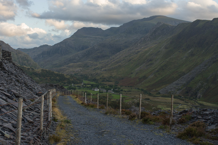 Trail in slate mine